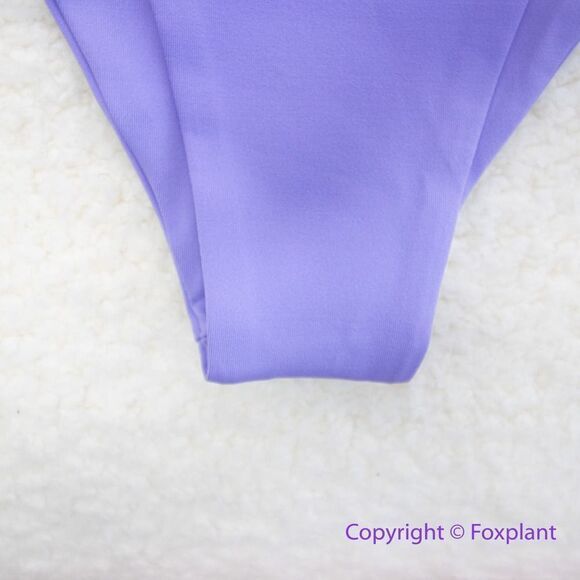 New! Set! Toast Signature One-Shoulder Bikini Top, String Bottom, purple, size M - Picture 2 of 13